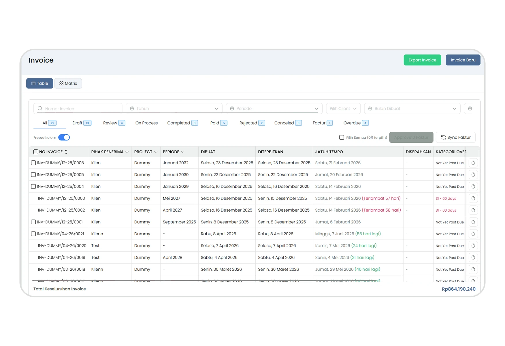 An invoice being captured, verified and tracked through to payment.